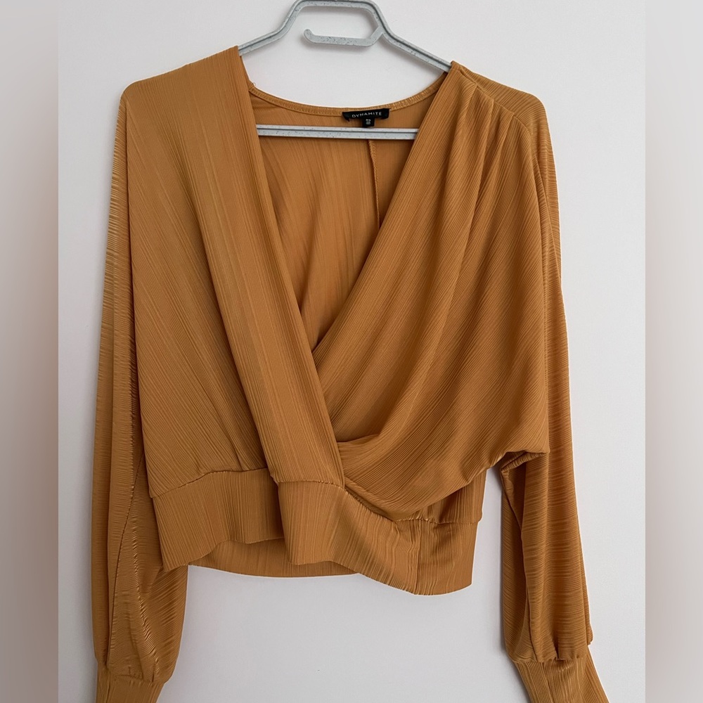 Dynamite blouse in colour mustard yellow size small